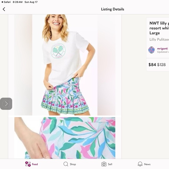 Lilly Pulitzer White Top - Picture 1 of 2